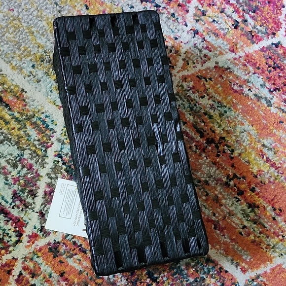 NWT black woven small storage basket - Picture 7 of 11